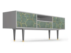 Móvel De Tv* Mueble de TV - 170х59х41 cm - T6 - Magnificent Water Lily, Cinza Cinzento