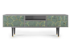 Móvel De Tv* Mueble de TV - 170х59х41 cm - T6 - Magnificent Water Lily, Cinza Cinzento