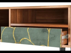 Mueble de TV - 115х59х48 cm - T3 - Magnificent Water Lily, Nogueira^ Móvel De Tv