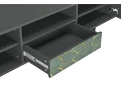 Móvel De Tv| Mueble de TV - 170х59х41 cm - T6 - Magnificent Water Lily, Antracite Cinza antracite
