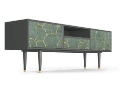 Móvel De Tv| Mueble de TV - 170х59х41 cm - T6 - Magnificent Water Lily, Antracite Cinza antracite