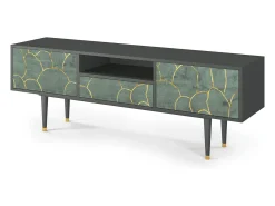 Móvel De Tv| Mueble de TV - 170х59х41 cm - T6 - Magnificent Water Lily, Antracite Cinza antracite
