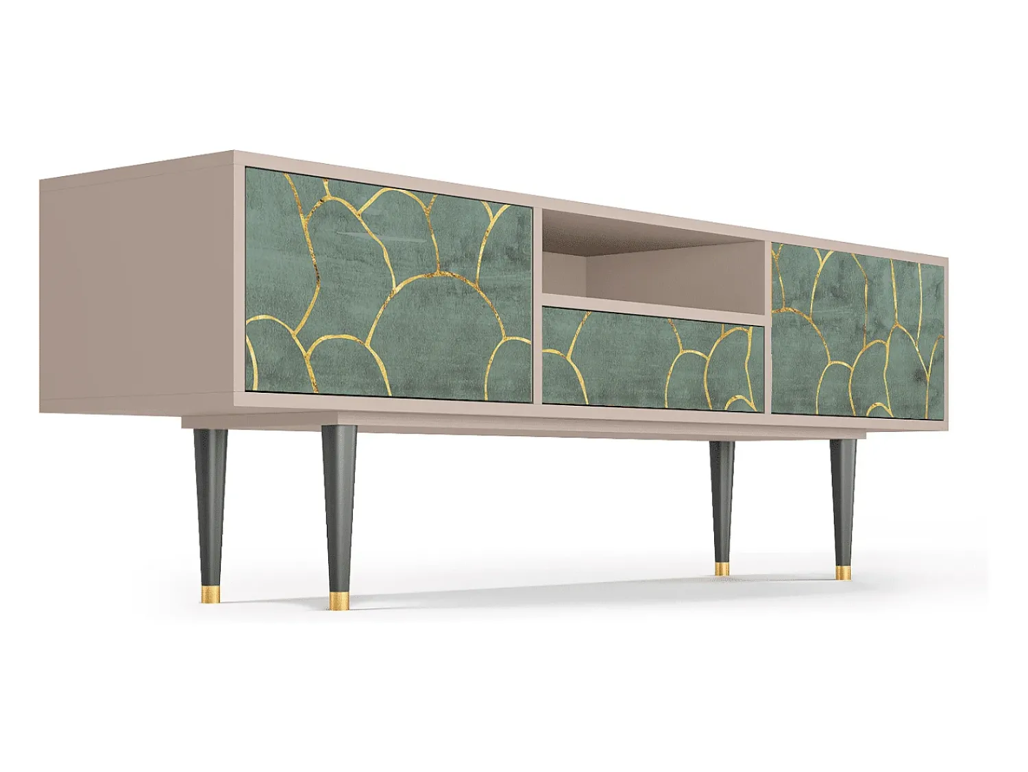 Móvel De Tv| Mueble de TV - 170х59х41 cm - T6 - Magnificent Water Lily, Latte Bege