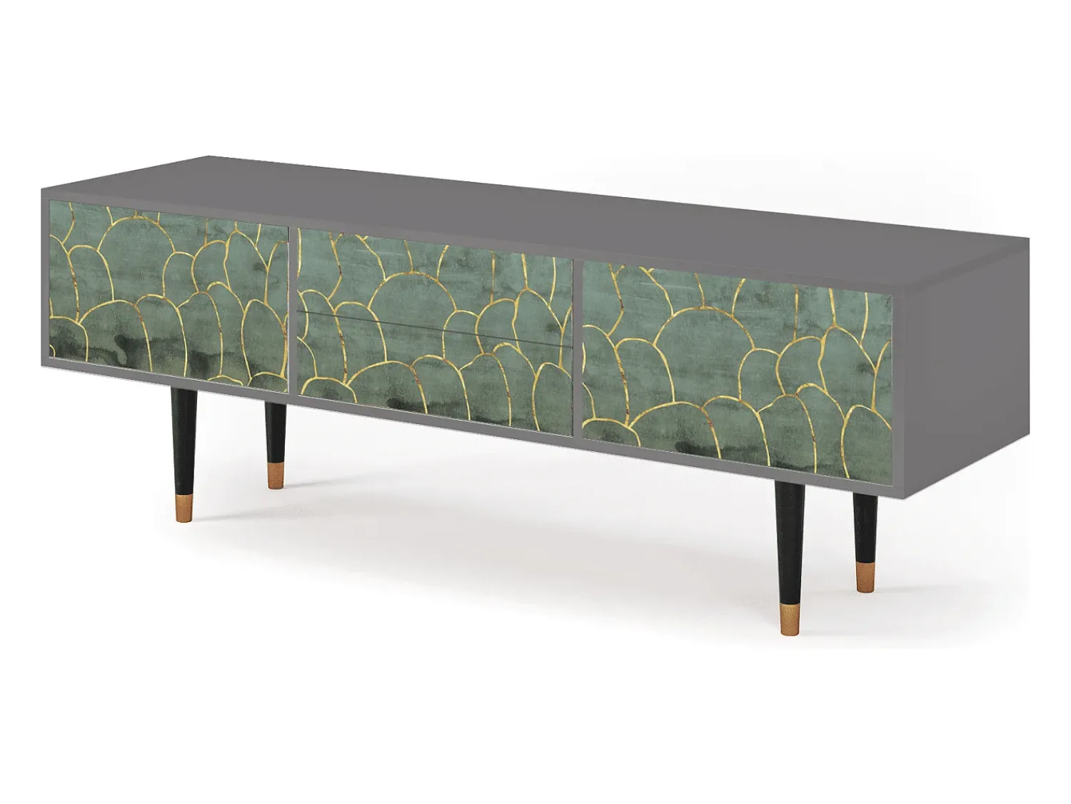 Mueble de TV - 170х59х48 cm - T4 - Magnificent Water Lily, Cinza^ Móvel De Tv