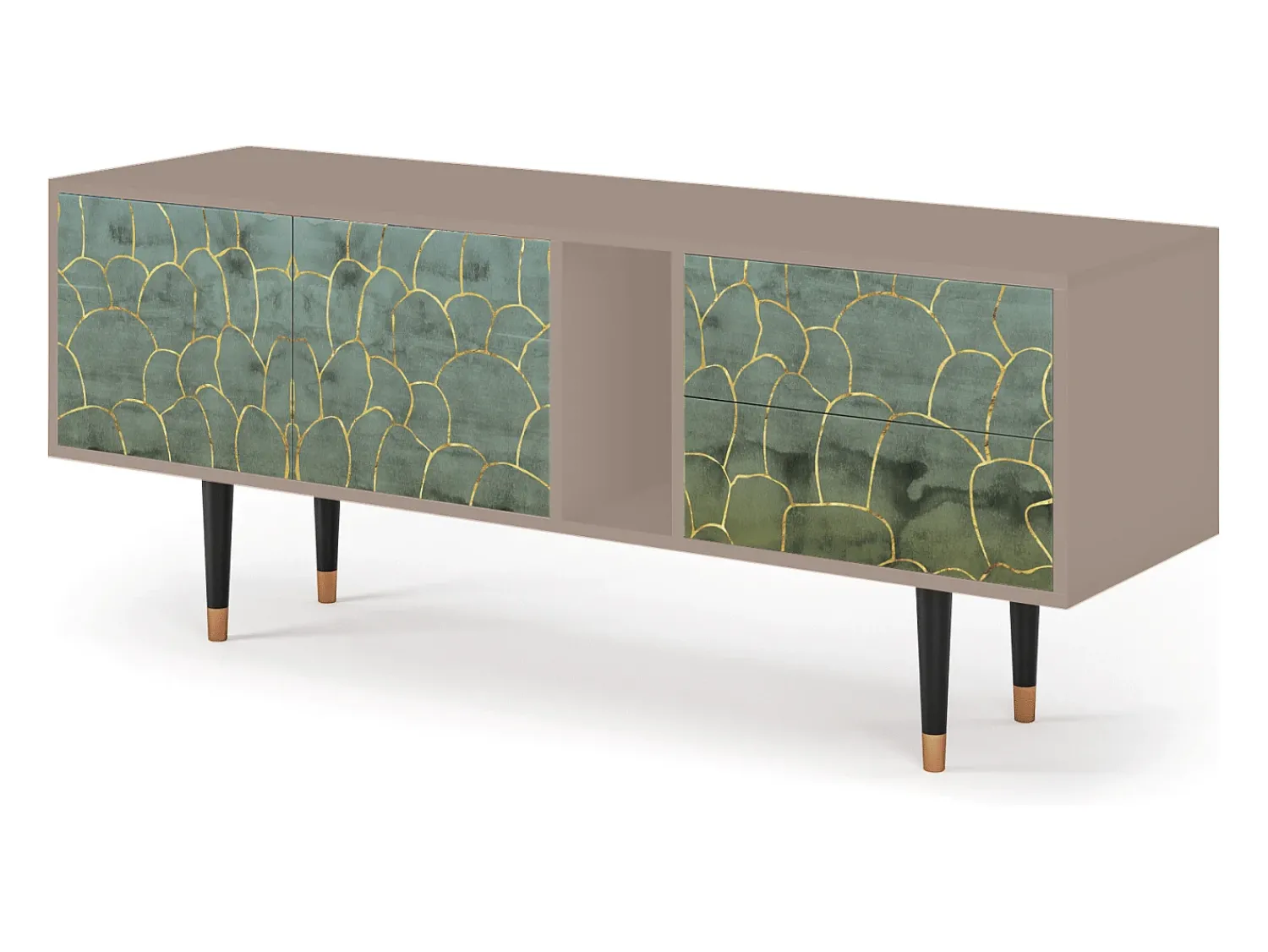 Best Mueble de TV - 170х69х48 cm - T1 - Magnificent Water Lily, Latte Bege