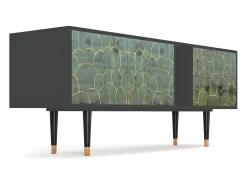 Mueble de TV - 170х69х48 cm - T1 - Magnificent Water Lily, Antracite^ Móvel De Tv
