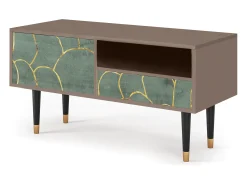 Outlet Mueble de TV - 115х59х48 cm - T3 - Magnificent Water Lily, Latte Bege