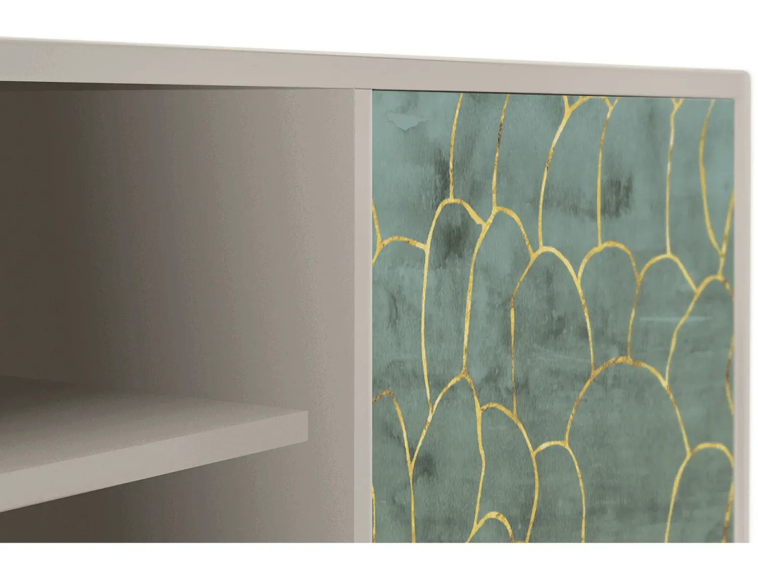 Outlet Mueble de TV - 170х69х48 cm - T2 - Magnificent Water Lily, Areia Bege