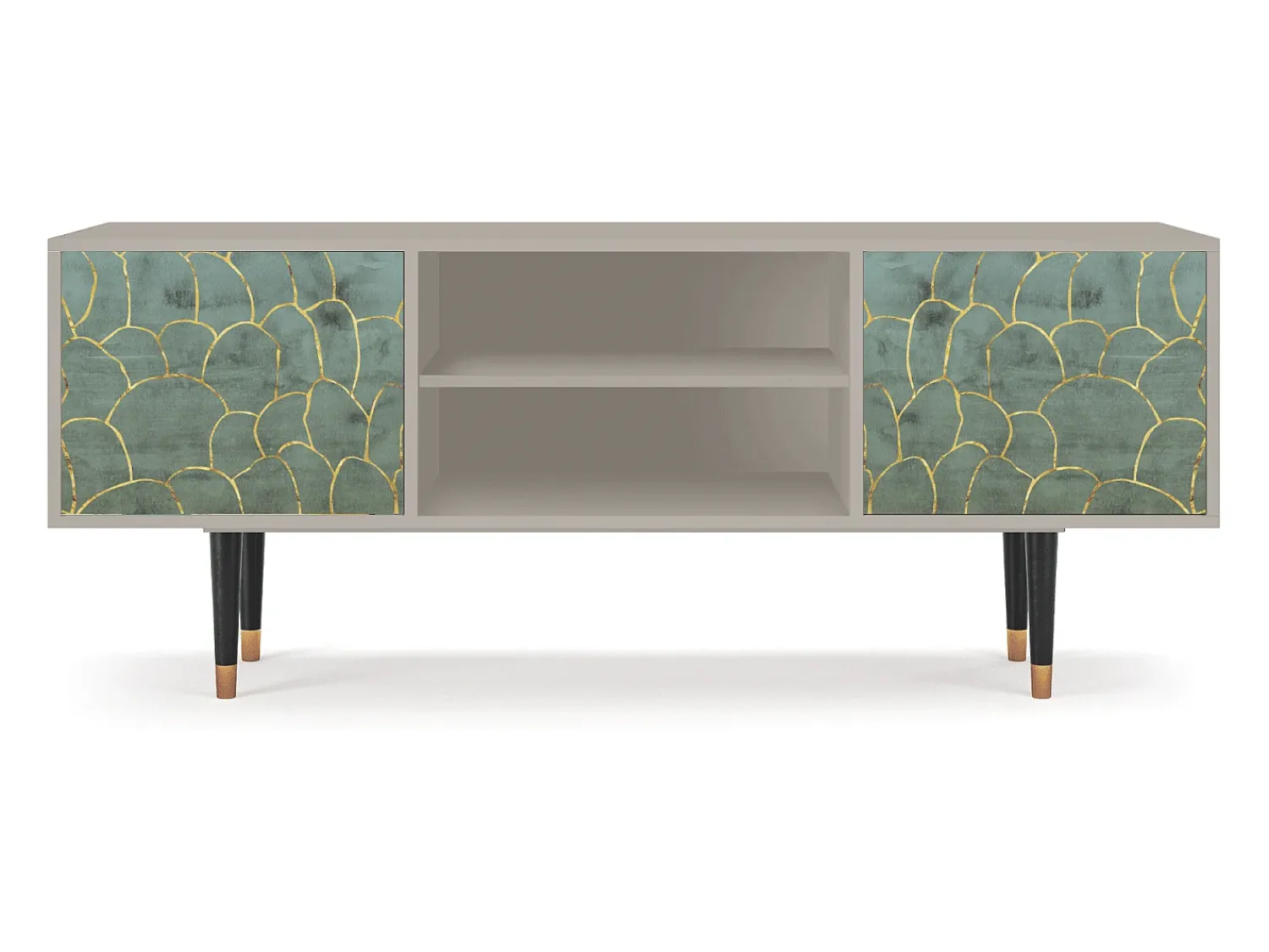 Outlet Mueble de TV - 170х69х48 cm - T2 - Magnificent Water Lily, Areia Bege
