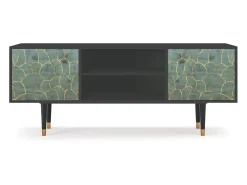Móvel De Tv* Mueble de TV - 170х69х48 cm - T2 - Magnificent Water Lily, Antracite Cinza antracite