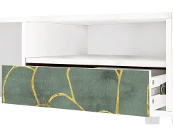 Clearance Mueble de TV - 115х59х48 cm - T3 - Magnificent Water Lily, Branco Bege