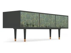 Móvel De Tv* Mueble de TV - 170х59х48 cm - T4 - Magnificent Water Lily, Antracite Cinza antracite