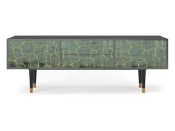Móvel De Tv* Mueble de TV - 170х59х48 cm - T4 - Magnificent Water Lily, Antracite Cinza antracite