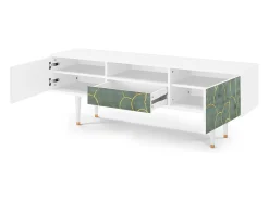 Móvel De Tv| Mueble de TV - 170х59х41 cm - T6 - Magnificent Water Lily, Branco Bege