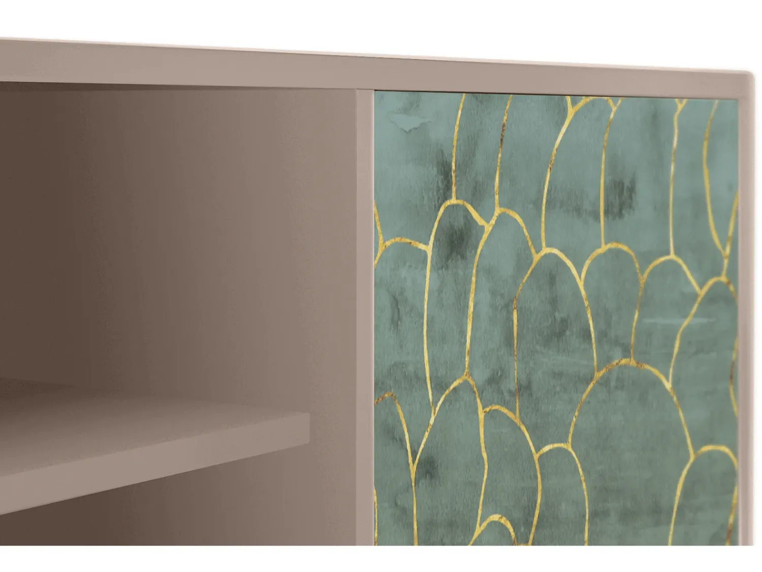 Móvel De Tv* Mueble de TV - 170х69х48 cm - T2 - Magnificent Water Lily, Latte Bege