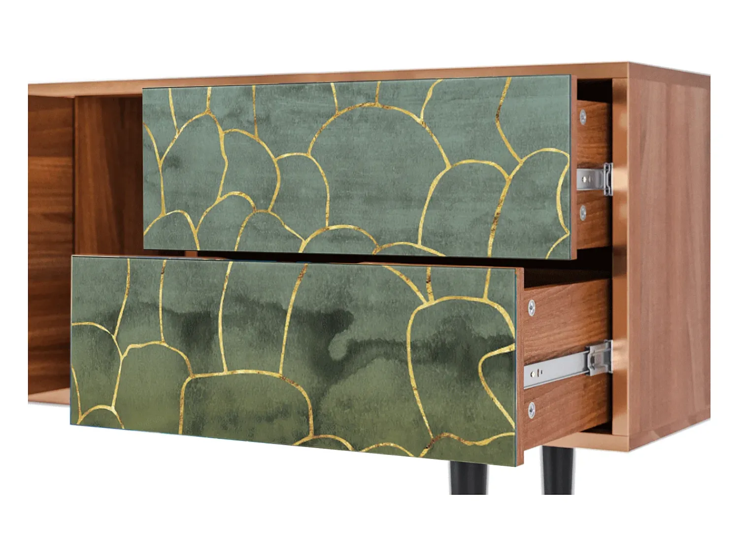 Mueble de TV - 170х69х48 cm - T1 - Magnificent Water Lily, Nogueira^ Móvel De Tv
