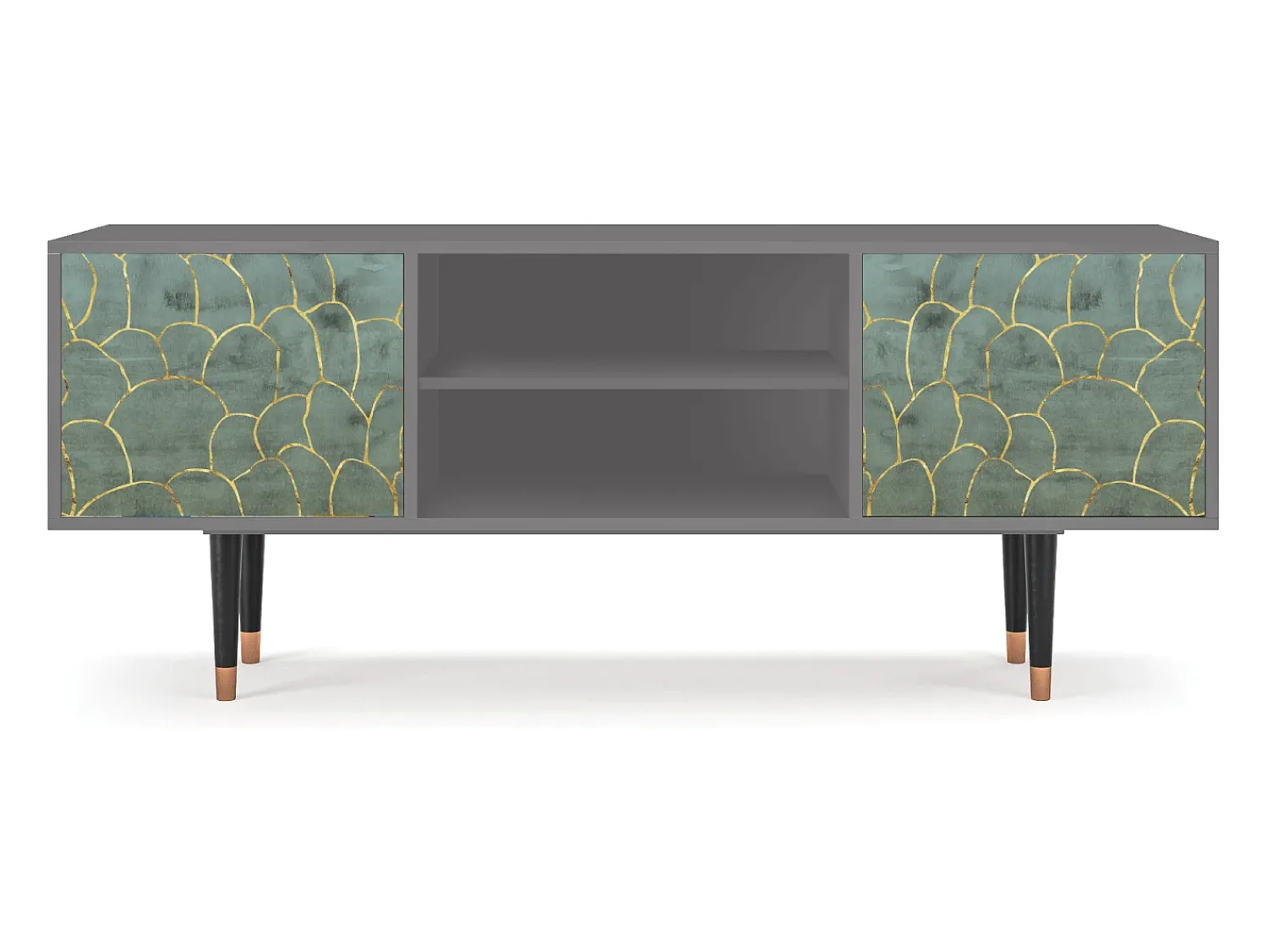 Mueble de TV - 170х69х48 cm - T2 - Magnificent Water Lily, Cinza^ Móvel De Tv