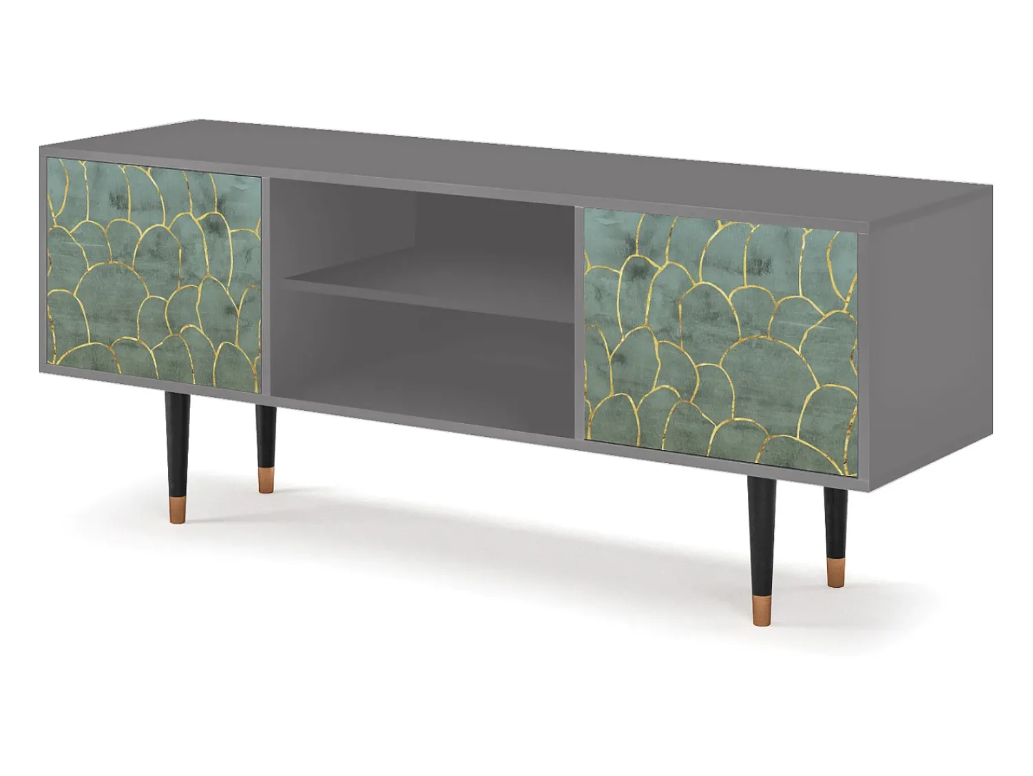 Mueble de TV - 170х69х48 cm - T2 - Magnificent Water Lily, Cinza^ Móvel De Tv