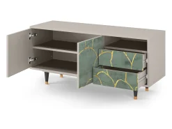Móvel De Tv| Mueble de TV - 125х56х41 cm - T7 - Magnificent Water Lily, Areia Bege