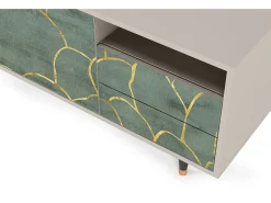 Móvel De Tv| Mueble de TV - 125х56х41 cm - T7 - Magnificent Water Lily, Areia Bege