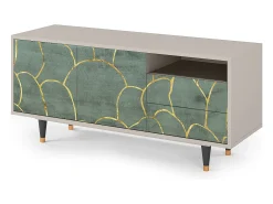 Móvel De Tv| Mueble de TV - 125х56х41 cm - T7 - Magnificent Water Lily, Areia Bege