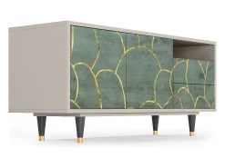 Móvel De Tv| Mueble de TV - 125х56х41 cm - T7 - Magnificent Water Lily, Areia Bege