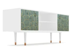 New Mueble de TV - 170х69х48 cm - T2 - Magnificent Water Lily, Branco Bege