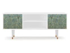 New Mueble de TV - 170х69х48 cm - T2 - Magnificent Water Lily, Branco Bege