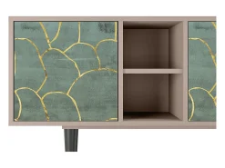Mueble de TV - 150х69х41 cm - T5 - Magnificent Water Lily, Latte Bege