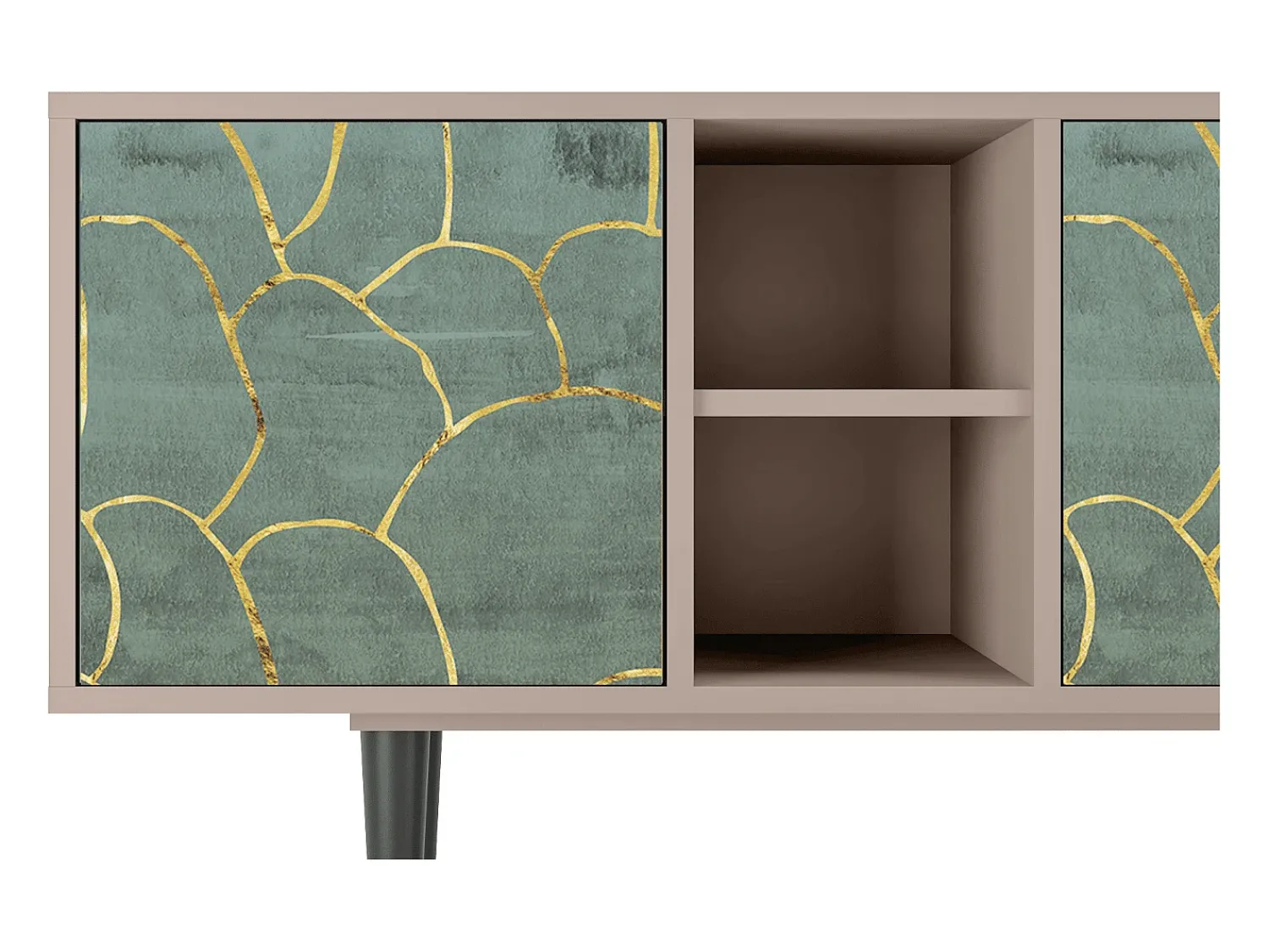 Mueble de TV - 150х69х41 cm - T5 - Magnificent Water Lily, Latte Bege
