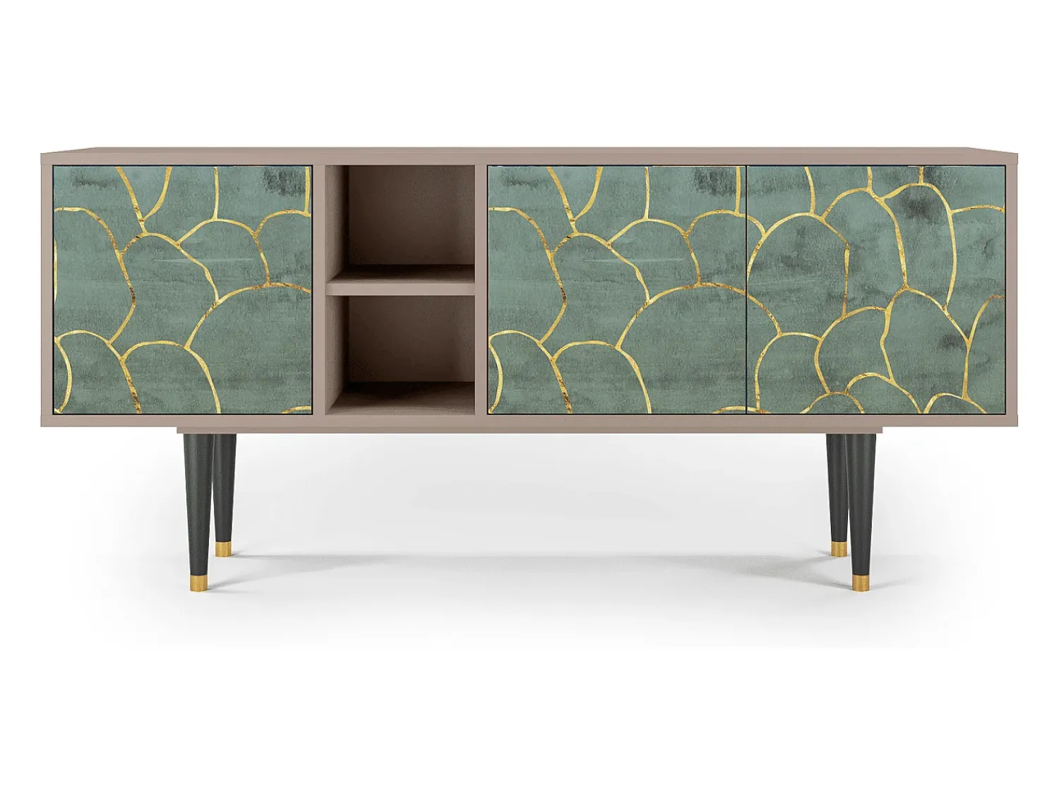 Mueble de TV - 150х69х41 cm - T5 - Magnificent Water Lily, Latte Bege