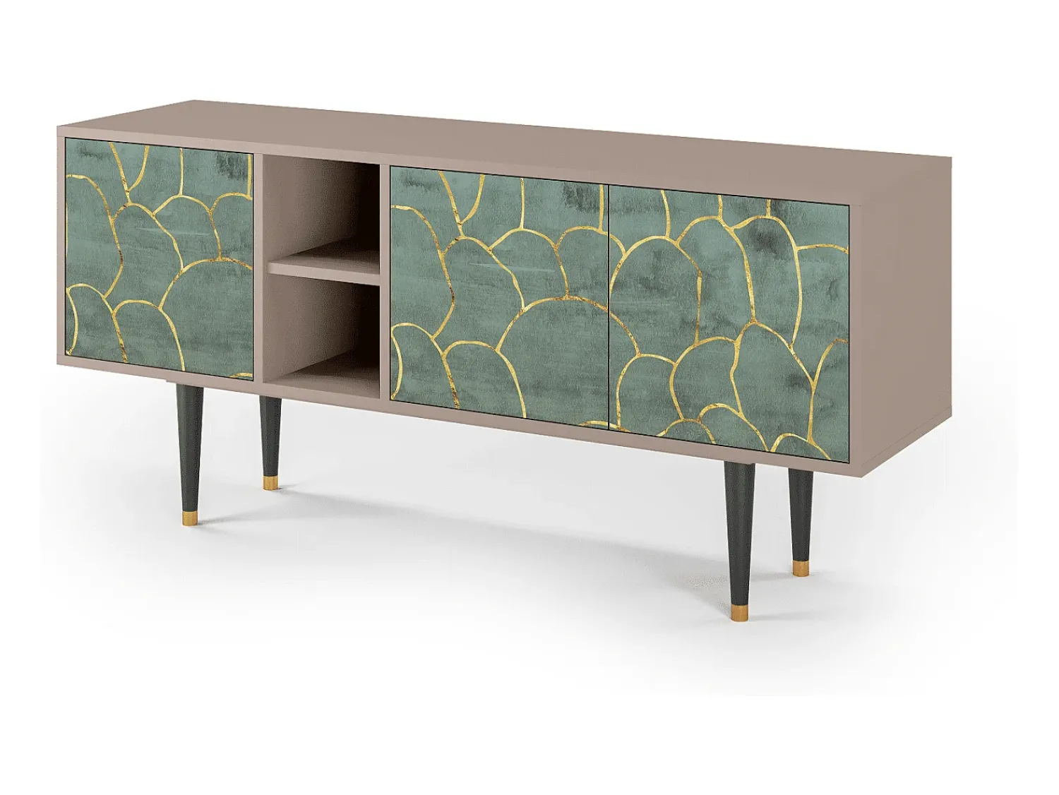 Mueble de TV - 150х69х41 cm - T5 - Magnificent Water Lily, Latte Bege