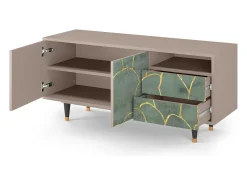 Móvel De Tv| Mueble de TV - 125х56х41 cm - T7 - Magnificent Water Lily, Latte Bege