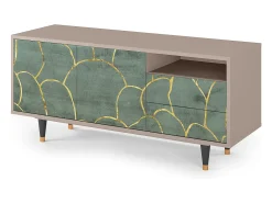 Móvel De Tv| Mueble de TV - 125х56х41 cm - T7 - Magnificent Water Lily, Latte Bege