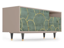 Móvel De Tv| Mueble de TV - 125х56х41 cm - T7 - Magnificent Water Lily, Latte Bege