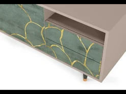 Móvel De Tv| Mueble de TV - 125х56х41 cm - T7 - Magnificent Water Lily, Latte Bege