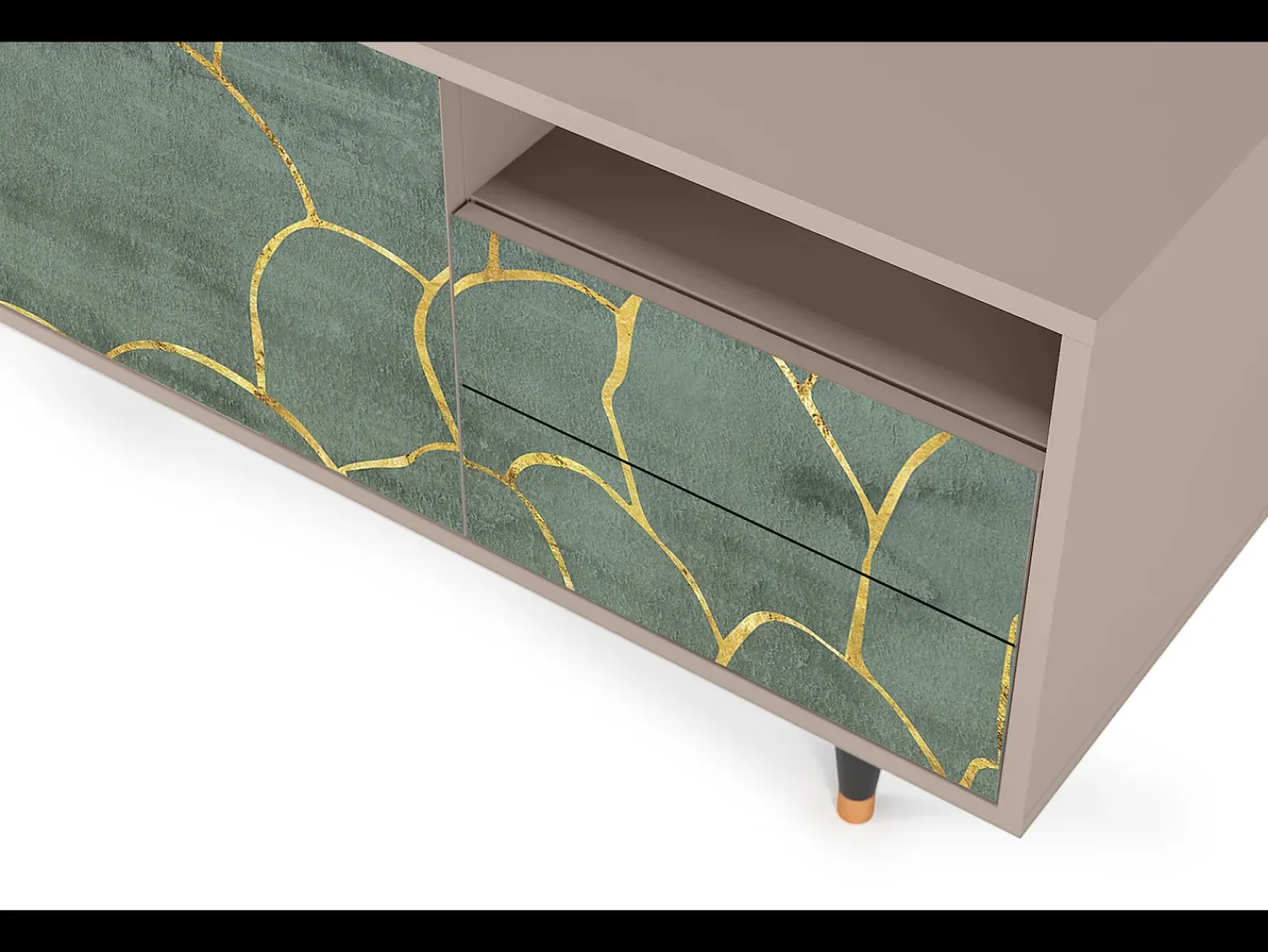 Móvel De Tv| Mueble de TV - 125х56х41 cm - T7 - Magnificent Water Lily, Latte Bege