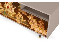 Móvel De Tv* Mueble de TV - 125х56х41 cm - T7 - Malyavan, Latte Bege
