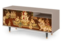Móvel De Tv* Mueble de TV - 125х56х41 cm - T7 - Malyavan, Latte Bege