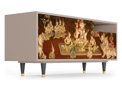 Móvel De Tv* Mueble de TV - 125х56х41 cm - T7 - Malyavan, Latte Bege