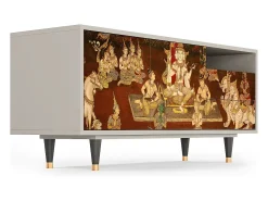 Móvel De Tv* Mueble de TV - 125х56х41 cm - T7 - Malyavan, Areia Bege