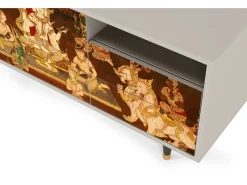 Móvel De Tv* Mueble de TV - 125х56х41 cm - T7 - Malyavan, Areia Bege