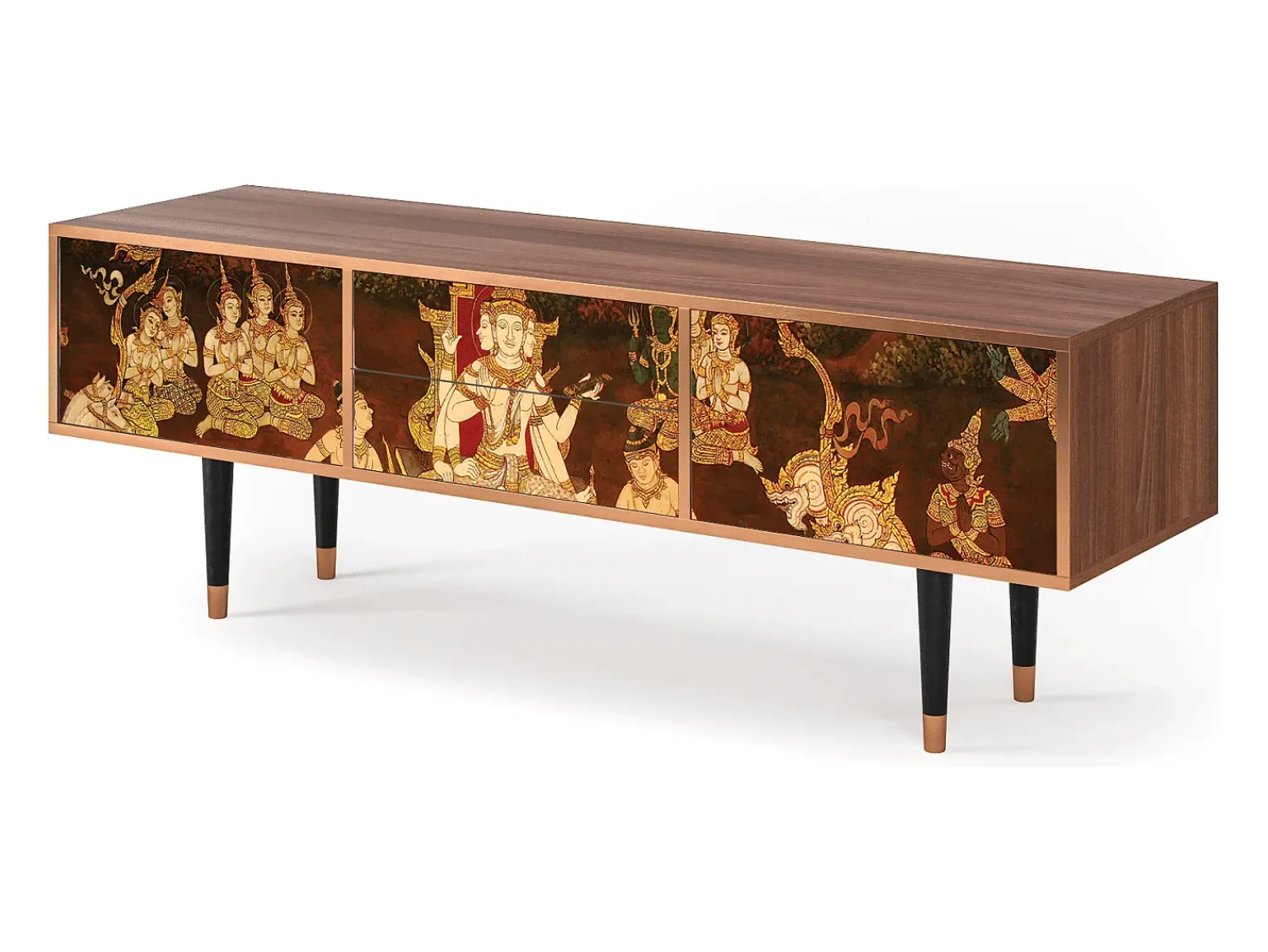 Móvel De Tv* Mueble de TV - 170х59х48 cm - T4 - Malyavan, Nogueira Castanho