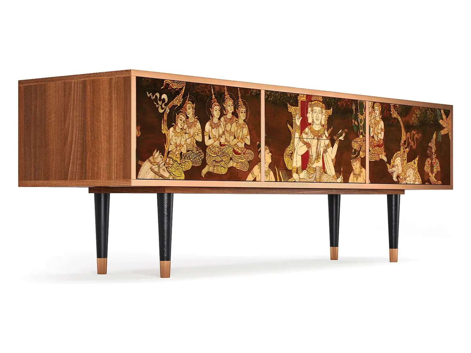 Móvel De Tv* Mueble de TV - 170х59х48 cm - T4 - Malyavan, Nogueira Castanho