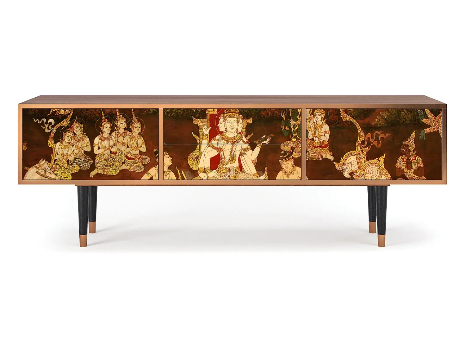 Móvel De Tv* Mueble de TV - 170х59х48 cm - T4 - Malyavan, Nogueira Castanho