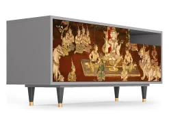 Mueble de TV - 125х56х41 cm - T7 - Malyavan, Cinza^ Móvel De Tv