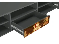 Móvel De Tv* Mueble de TV - 170х59х41 cm - T6 - Malyavan, Antracite Cinza antracite
