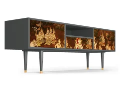 Móvel De Tv* Mueble de TV - 170х59х41 cm - T6 - Malyavan, Antracite Cinza antracite