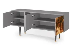 Mueble de TV - 150х69х41 cm - T5 - Malyavan, Cinza^ Móvel De Tv