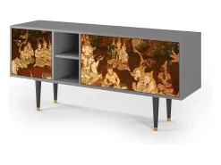 Mueble de TV - 150х69х41 cm - T5 - Malyavan, Cinza^ Móvel De Tv